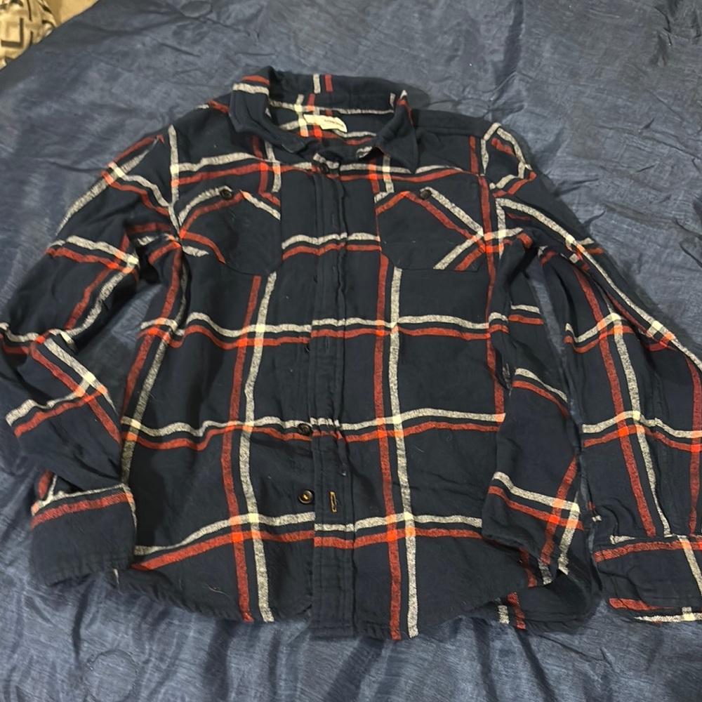 Sonoma Blue and Red Casual Button Down Shirt